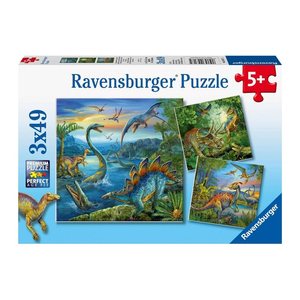 Ravensburger Faszination Dinosaurier Puzzle, 3 x 49 Teile