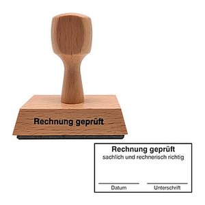 Textstempel "Rechnung geprüft" ohne Logo, 1 St.