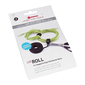 LABEL THE CABLE Klettband ROLL STRAP schwarz 3,0 m x 1,6 cm, 1 St.