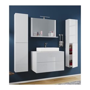 VCM my bath Badmöbel-Set 5-teilig Lendas XL 915216 weiß 147,0 x 52,0 x 150,0 cm