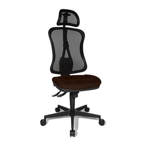 Topstar Bürostuhl Head Point SY, HE200 G08/B90X Stoff braun, Gestell schwarz