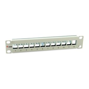 Equip 10" Patchpanel 12xKeystones FTP 1U RAL7035