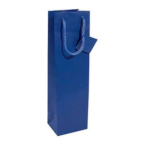 SIGEL Geschenktüten für Flaschen blau 10,0 x 35,0 cm, 5 St.