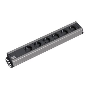 BACHMANN 6-fach Steckdosenleiste 2,0 m schwarz