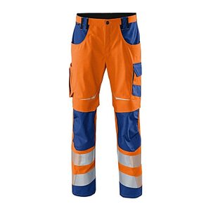 KÜBLER® unisex Warnschutzhose REFLECTIQ orange, kornblau Größe 54