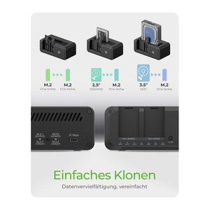 ICY BOX Klonstation Docking SATA M.2 USB 3.2 IB-2924MSCL retail