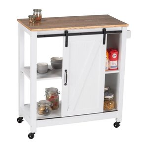 WENKO Servierwagen weiß 80,0 x 40,0 x 88,5 cm