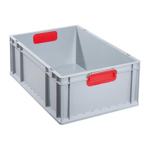 Allit ProfiPlus Eurobox grau, rot 40,0 x 60,0 x 22,0 cm, 1 St.