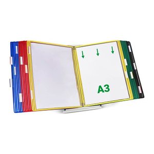 tarifold Sichttafelsystem 433309 DIN A3 farbsortiert mit 30 St. Sichttafeln, 1 St.