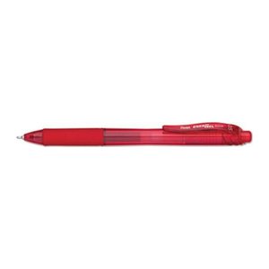 Pentel EnerGelX BLN105 Gelschreiber rot/transparent 0,25 mm, Schreibfarbe: rot, 1 St.