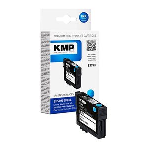KMP E197X cyan Druckerpatrone kompatibel zu EPSON 502XL (T02W24)