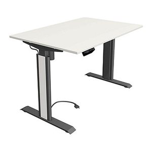 Kerkmann Move 1 advance elektrisch höhenverstellbarer Schreibtisch weiß rechteckig, T-Fuß-Gestell grau 120,0 x 80,0 cm