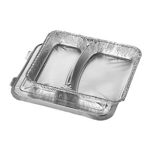 STARPAK Menüschalen mit Deckel silber 830,0 ml, 50 St.