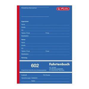 herlitz Fahrtenbuch, Pkw mit Kraftstoffverbrauch Formularbuch, 1 St.