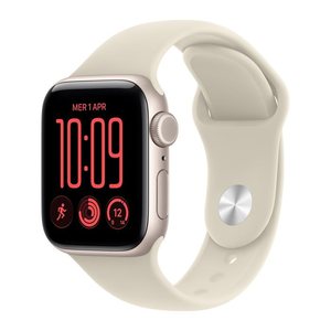 Apple Watch SE3 40 mm Aluminium weiß (GPS + Cellular) Sportarmband S/M  beige