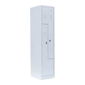 LÜLLMANN Z-Spind lichtgrau 525100, 2 Schließfächer 41,5 x 50,0 x 180,0 cm