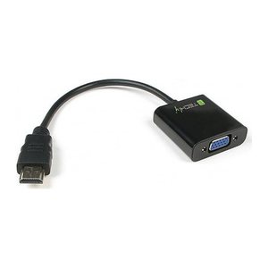 Techly HDMI zu VGA Konverter, Plug and Play, HDCP kompatibel