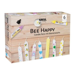 KREUL Bee Happy Kerzenstifte farbsortiert, 6 St.