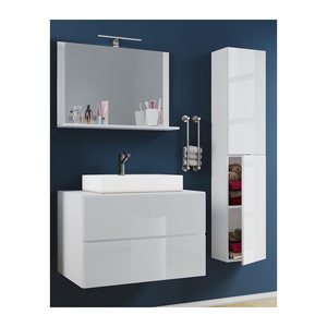 VCM my bath Badmöbel-Set 4-teilig Lendas L 915207 weiß 94,0 x 46,0 x 150,0 cm