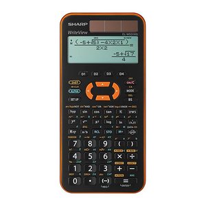SHARP EL-W531XG Wissenschaftlicher Taschenrechner schwarz/orange