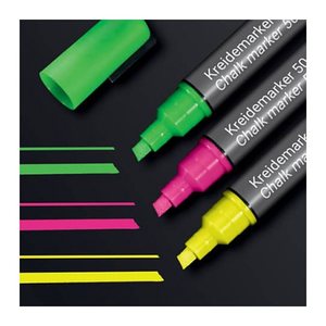 SIGEL Kreidemarker farbsortiert 1,0 - 5,0 mm, 3 St.