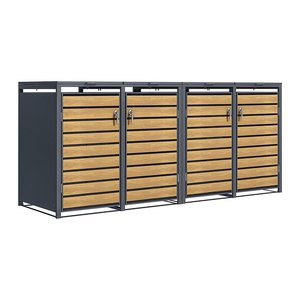 phoenix GB4426AWK Mülltonnenbox anthrazit, eiche, 1 St.