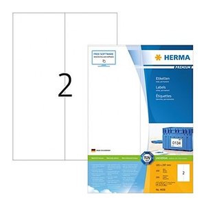 HERMA Etiketten 4658 weiß 105,0 x 297,0 mm, 100 Blatt
