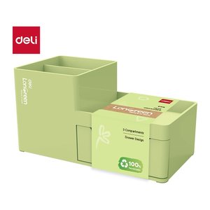 deli Schreibtisch-Organizer Longreen grün Kunststoff 4 Fächer 17,2 x 8,8 x 9,0 cm