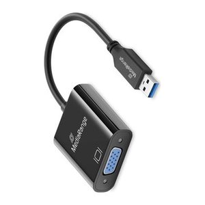 MediaRange USB-A 3.0 auf VGA(HD15)Video Konverter, 20cm, sw