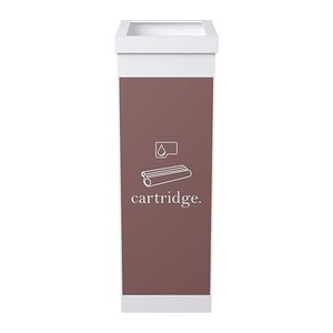 PAPERFLOW Mülleimer 60,0 l weiß, braun, 1 St.