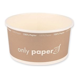 NATURE Star Einweg-Salatschalen Only Paper braun, weiß 1,0 l, 50 St.