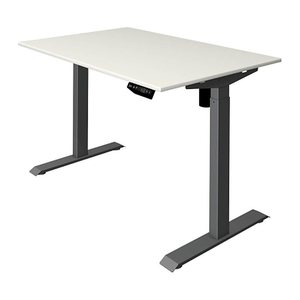 Kerkmann Move 1 elektrisch höhenverstellbarer Schreibtisch weiß rechteckig, T-Fuß-Gestell grau 120,0 x 80,0 cm