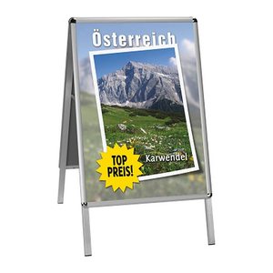 update displays Kundenstopper silber DIN A1 2 Fächer 62,4 x 6,0 x 105,0 cm, 1 St.