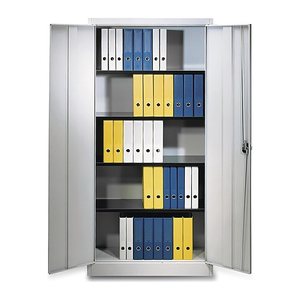 mauser Stahlschrank 790052A0 lichtgrau 4 Fachböden 95,0 x 42,0 x 195,0 cm, aufgebaut, 1 St.