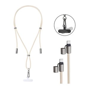Intenso Charging Lanyard Handykette Ladekabel beige, Kabellänge: 1,65 m, 60 Watt