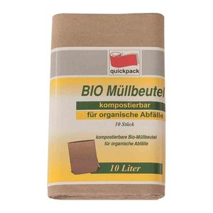 quickpack Biomüllbeutel 10,0 l braun 2,0 mm, 10 St.