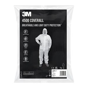 3M unisex Arbeitsoverall 4500 weiß Größe XL