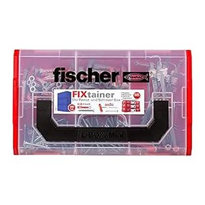 fischer FixTainer - DuoPower/DuoTec + S 2K 539868 Dübel- und Schrauben-Sortiment, 200-teilig