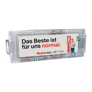 fischer MiniFixTainer - DuoPower + S Klopp 568544 Dübel- und Schrauben-Sortiment, 160-teilig