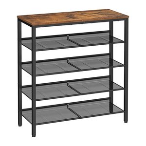 VASAGLE Schuhregal braun, schwarz 75,0 x 28,0 x 93,0 cm, 1 St.