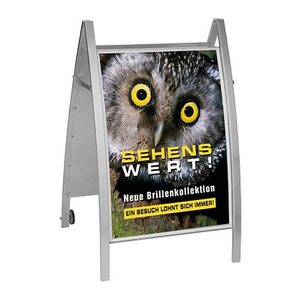 Kerkmann Kundenstopper Boston silber DIN A1 2 Fächer 72,0 x 70,0 x 115,0 cm, 1 St.