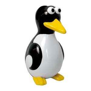 WEDO Brillenhalter Pinguin schwarz/weiß/gelb Polyresin 4,6 x 5,2 x 9,3 cm
