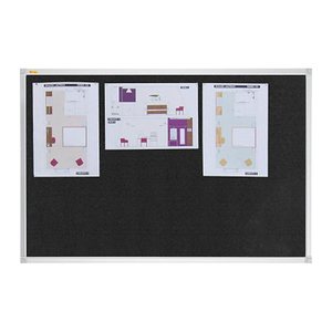 FRANKEN Pinnwand X-tra!Line 180,0 x 120,0 cm Textil schwarz