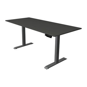 Kerkmann Move 1 elektrisch höhenverstellbarer Schreibtisch anthrazit rechteckig, T-Fuß-Gestell grau 180,0 x 80,0 cm