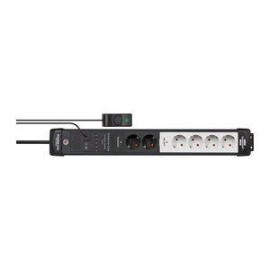 brennenstuhl Premium-Line Comfort Switch Plus 6-fach Steckdosenleiste mit Fußschalter 3,0 m schwarz