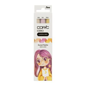 COPIC® Ciao Sunset Palette Layoutmarker-Set farbsortiert 1,0 + 6,0 mm, 3 St.