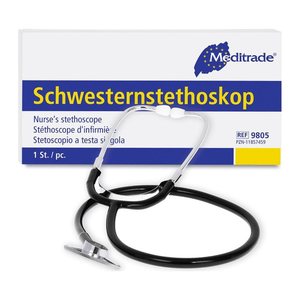 Meditrade® Schwesternstethoskop schwarz, silber, 1 St.