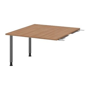 HAMMERBACHER Verbindungsplatte höhenverstellbar KT12C nussbaum, grafit rechteckig 120,0 x 130,0 x 72,0 - 74,0 cm