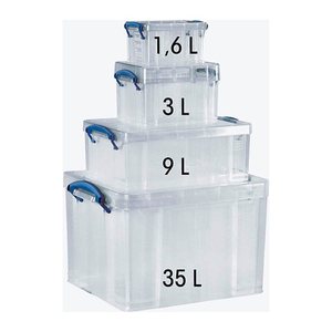 Really Useful Box Aufbewahrungsboxen-Set transparent, 1 Set