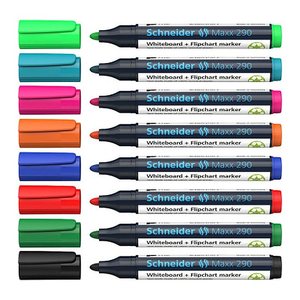 Schneider Maxx 290 Whiteboard- und Flipchart-Marker farbsortiert 2,0 - 3,0 mm, 8 St.